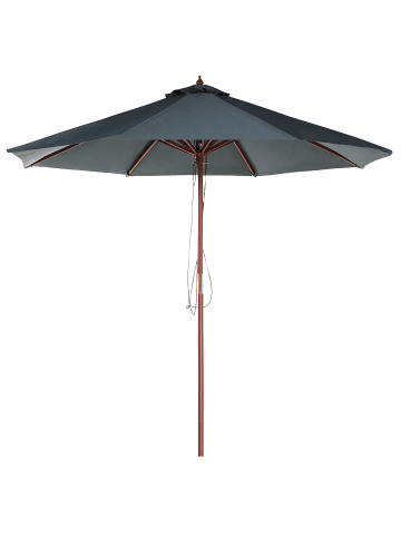 Beliani Marktschirm TOSCANA in Grau/Gold/Braun - (W) 270 x (H) 254 x (L) 270 cm