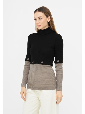 TOOCHE Langarmshirt "Dual Black Elegance" in Schwarz