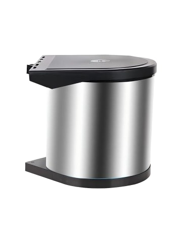 relaxdays Einbaumülleimer in Silber - 8 l