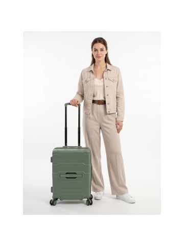 Heys ReNew 4 Rollen Kabinentrolley S 53 cm mit Dehnfalte evergreen