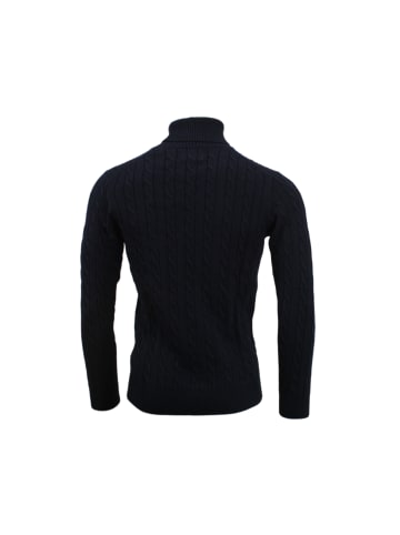 Gant COTTON CABLE TURTLE NECK in Evening blue