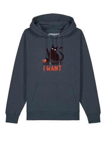 wat? Apparel Sweatshirt Cat in India Ink Grey