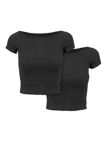 Urban Classics T-Shirt kurzarm in black+black