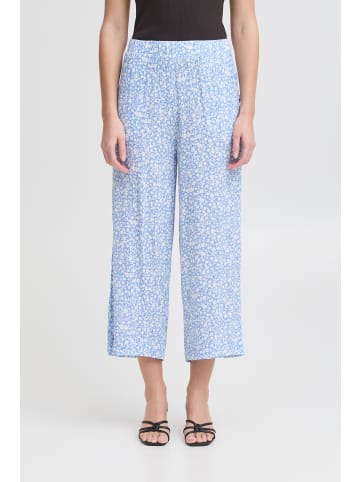 ICHI Casual Hose IHMARRAKECH Loose fit in Della Robbia Blue Flower Aop