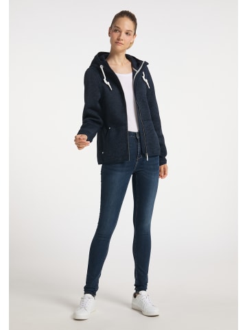 ICEBOUND Damen Strickfleecejacke in Marine Melange