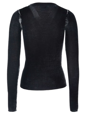 Diesel Rundkragen Langarmshirt für Damen in schwarz
