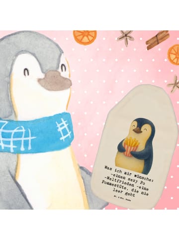 Mr. & Mrs. Panda Wärmflasche Pinguin Frühling Pommes mit Spruch in Weiß