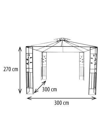 greemotion Pavillon Livorno Rahmen, ca. 300x270x300
