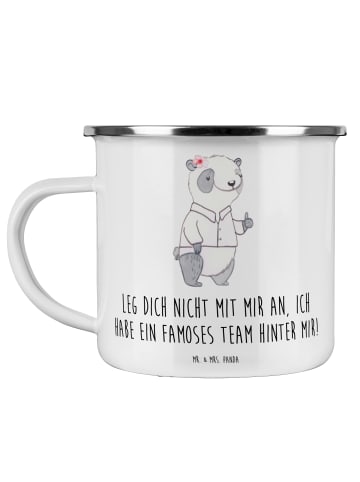 Mr. & Mrs. Panda Tasse Im Team zuMenschmenarbeiten mit Spruch in Weiß