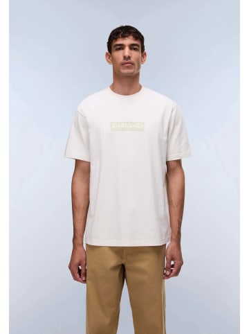 Napapijri T-Shirt S-BOX LOGO SS 1 in White Whisper