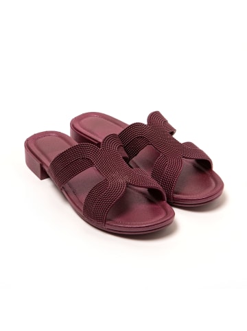 Brasileras Pantoletten "Mardin" in Granatrot