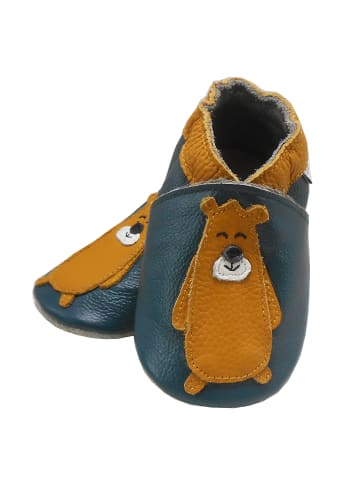 Bemesu Baby Krabbelschuhe aus Leder, weiche Lauflernschuhe mit rutschfester Sohle 