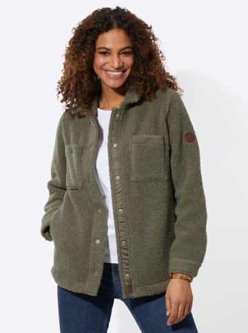 WITT WEIDEN Teddy-Fleecejacke in khaki