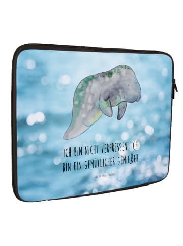 Mr. & Mrs. Panda Notebook Tasche Seekuh Chillen mit Spruch in Oceanblue