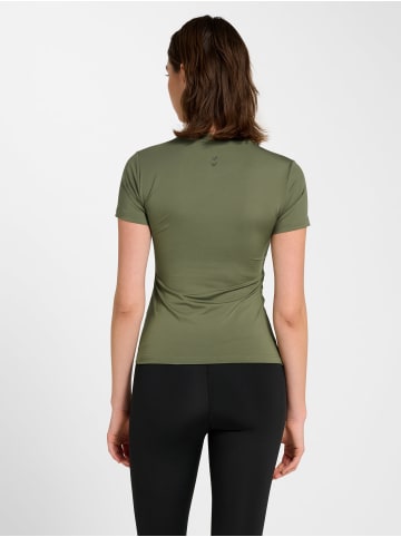 Hummel T-Shirt Hmlfast Damen in DEEP LICHEN GREEN
