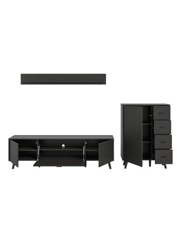 ebuy24 Wandregal Linea Grau 269 x 40 cm