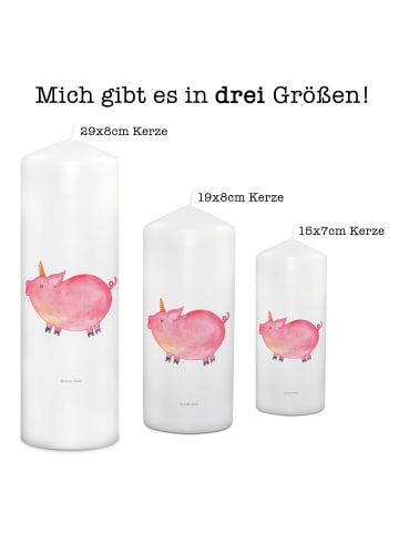 Mr. & Mrs. Panda Wachskerze Einhorn Schwein ohne Spruch in Weiß