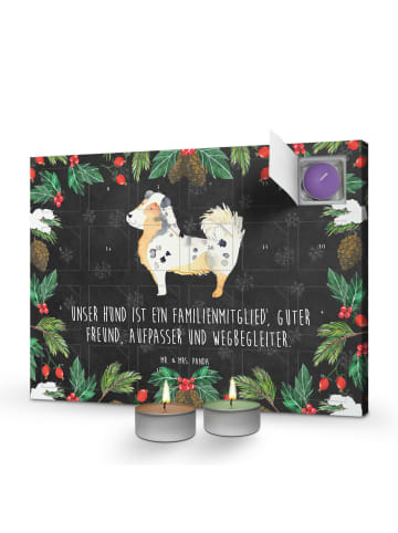 Mr. & Mrs. Panda adventskalender kerzen Hund Australien Shepherd... in Kreidetafel