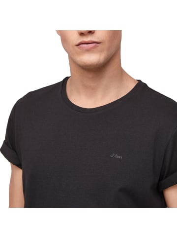 S. Oliver T-Shirts 2er Pack in Schwarz