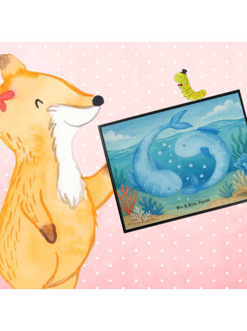 Mr. & Mrs. Panda Schreibunterlage Sternzeichen Fische Design ohn... in Weiß