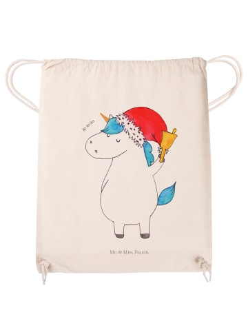 Mr. & Mrs. Panda Turnbeutel Einhorn Weihnachtsmann ohne Spruch in Creme