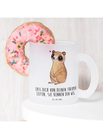 Mr. & Mrs. Panda Teetasse Plumplori Glücklich mit Spruch in Transparent