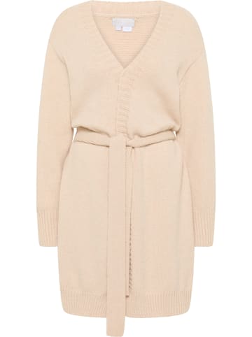 RISA Damen Strick Long Cardigan in Beige