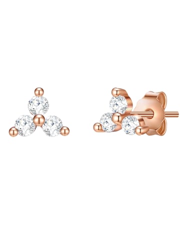 Glanzstücke München Ohrstecker Sterling Silber roségold Zirkonia weiß in roségold