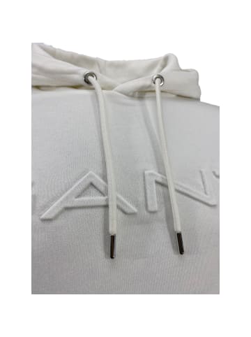 Gant EMBOSSED SWEAT HOODIE in Eggshell