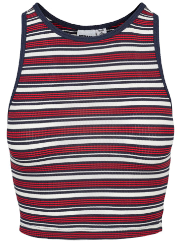 Urban Classics Tank-Tops in white/navy/fire red