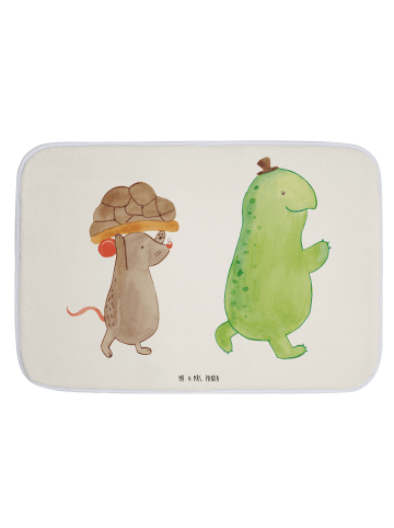 Mr. & Mrs. Panda Badteppich Schildkröte Maus ohne Spruch in Weiß
