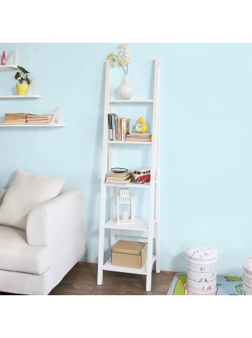 SoBuy Wandregal in Weiß - (B)44 x (H)180 x (T)39cm