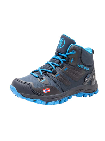 Trollkids Wanderschuh Hiker Mid "Rondane" in Marineblau / Mittelblau