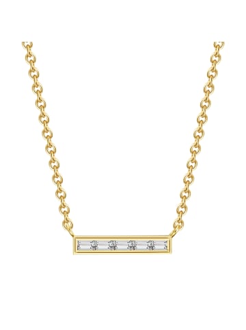 Glanzstücke München Halskette Sterling Silber Zirkonia in gelbgold