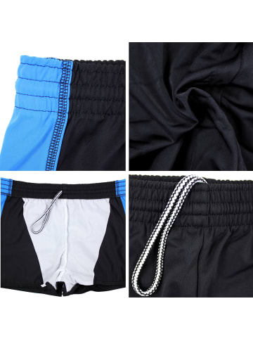 Aquarti Aquarti Herren Badehose mit Kordelzug Gummibund in schwarz/blau