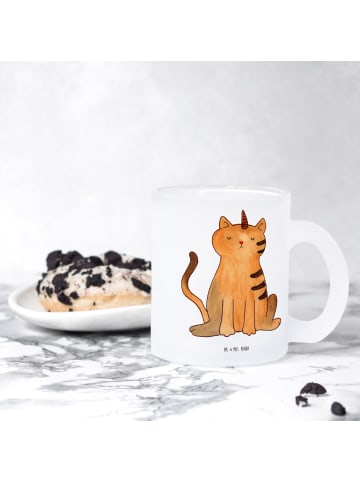 Mr. & Mrs. Panda Große Teetasse Einhorn Katze ohne Spruch in Transparent