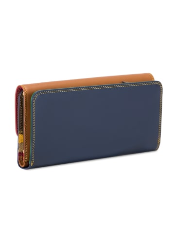 MYWALIT Tri-fold Zip Wallet Geldbörse Leder 17 cm bosco