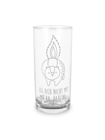 Mr. & Mrs. Panda Wasserglas Stinktier Angriff mit Spruch in Transparent