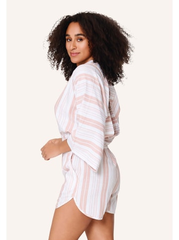 Linga Dore Linga Dore Shortama in Beige Streifen