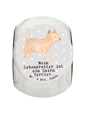 Mr. & Mrs. Panda Leckerli Glas Cairn Terrier Lebensretter mit Sp... in Grau Pastell