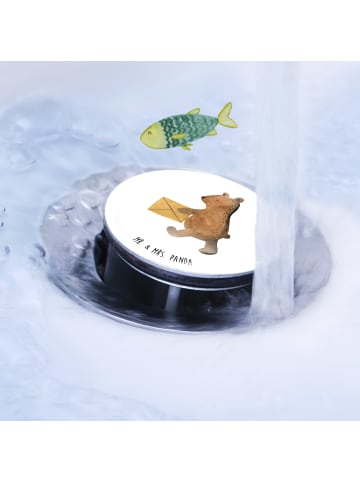 Mr. & Mrs. Panda Abfluss Stopfen Bär Zuhause ohne Spruch in Weiß