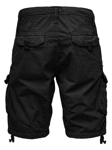 Humy Chino Bermuda Shorts mit Cargo Taschen Details A&S in Schwarz