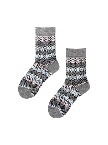 Hudson Socken Cosmic Nordic gemustert in Cosmic gray