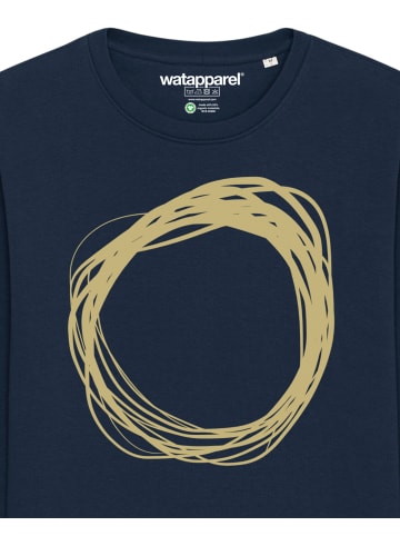 wat? Apparel Sweatshirt Kreis in Dunkelblau