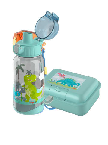 Haba Geschirr-Set Trinkflasche & Brotdose im Doppelpack in Dino