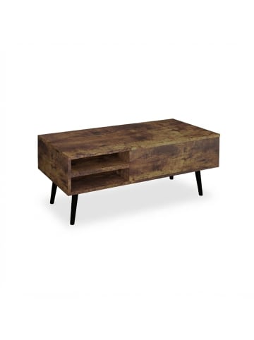 relaxdays Couchtisch in Braun - (B)100 x (H)46 x (T)50 cm