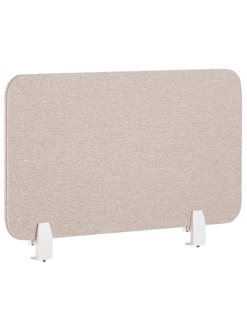 Beliani Schreibtischtrennwand WALLY in Beige - (W) 80 x (H) 40 x (L) 2 cm
