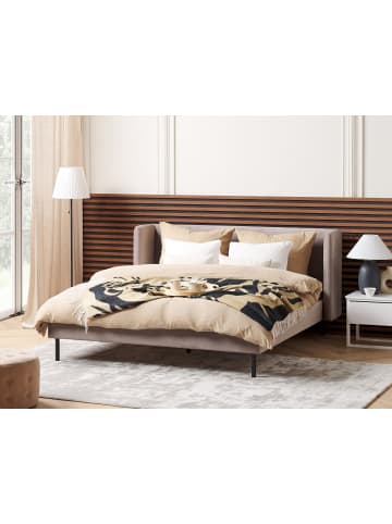 Beliani Doppelbett ARETTE in Beige - (W) 184 x (H) 95 x (L) 215 cm