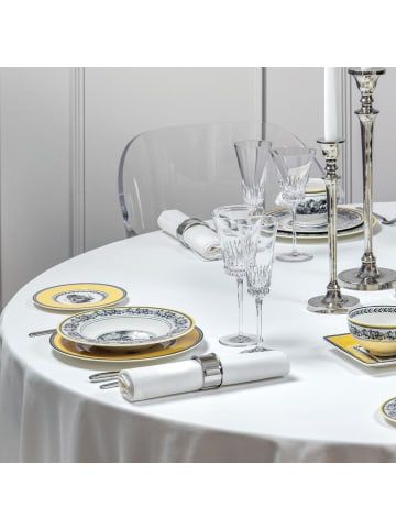 Villeroy & Boch 6er Set Suppenteller Audun Ferme ø 24,2 cm weiß-grau-gelb in weiß-grau-gelb