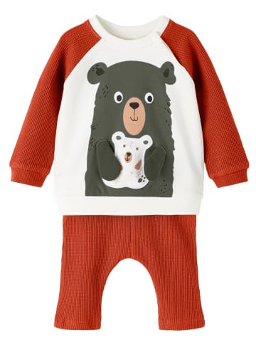 name it Baby Set Sweatshirt & Hose in rooibos tea